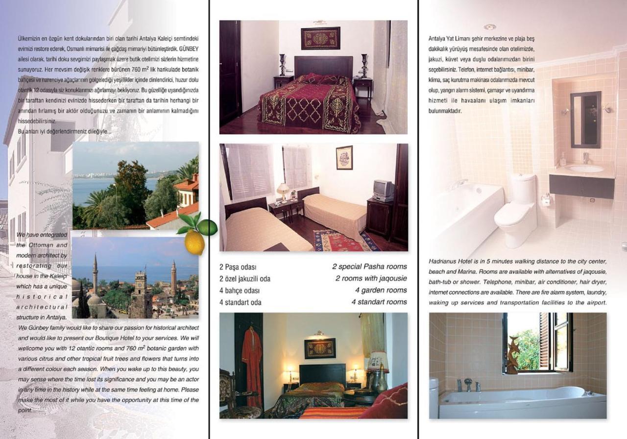 Hotel Hadrianus Pansion Antalya Exterior foto